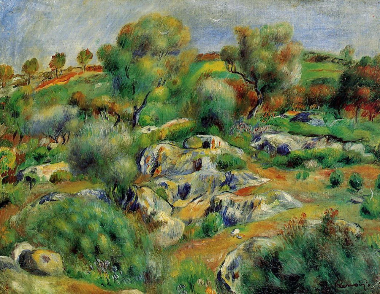 Breton Landscape - Pierre-Auguste Renoir painting on canvas